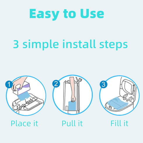 Chariholis 30 7-Layer Technology-5 Packs Diaper Pail Refills Bags with Bags Compatible with Genie Easy Roll Signature