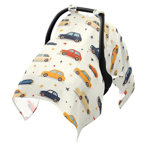 Dalzium Cars Car Seat Cover Baby, Carseat Canopy Cover for Girl Boy, Breathable