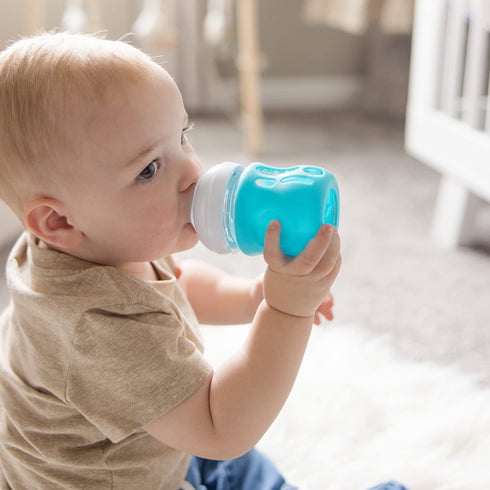 (8 oz, Olababy Silicone Sleeve for Avent Natural Glass Baby Bottles Green)