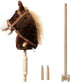 HollyHOME Stick Horse Plush Handcrafted Hobby Horse on a Stick, Real Pony Neighing and Galloping Sounds for Kids