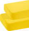 BEDSUM Microfiber 2 Pack Toddler Fitted Crib Sheets, Super Soft Cozy Baby Sheets, 28x52 Inches, Yellow