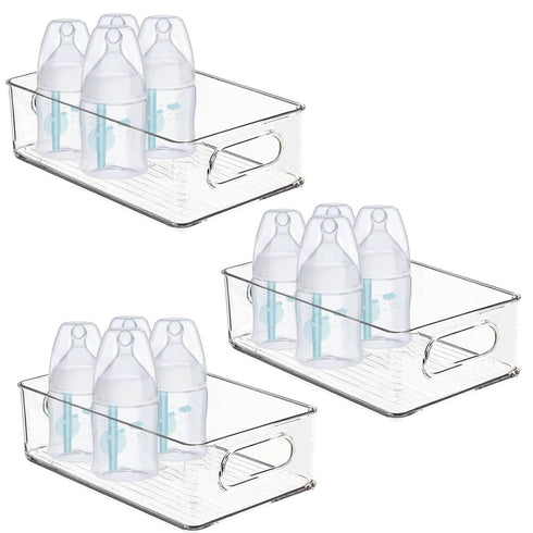 KPPTYTY Baby Bottle Organizer, Plastic Storage Center for Baby Bottles and Food Jars,