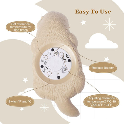 Baby Bath Thermometer for Infants, Digital Water Thermometer for Bathtub, Safety Floating Toy (Otter-OWN)