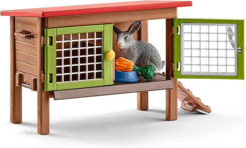 Schleich Farm Animal Toys and Playsets - Farm World 8 Piece Rabbit Hutch Set with Figurines, Farming Hutch and Accessories for Kids Ages 3 and Above