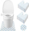 FCQWMTSD 60 Pack Disposable Toilet Commode Mat,Non-Slip Waterproof U-Shape Commode Pads for Adult