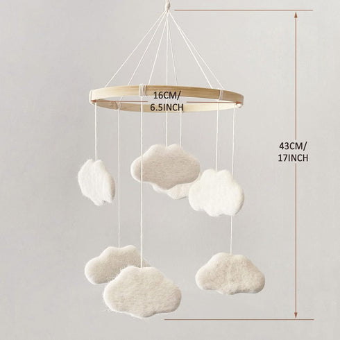 Pack Baby Mobile for Crib - Boho Crib Mobile - Felt Cloud Mobile - Gender Neutral Baby Mobile - Boho Nursery Decor