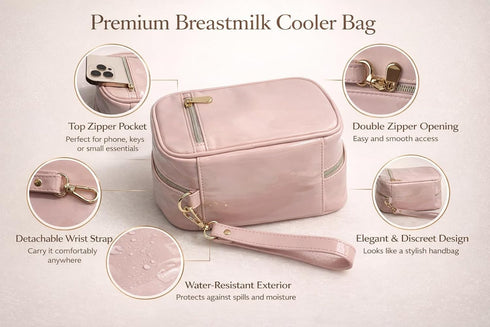 MaddiSol 2 Packs, Breast Milk Cooler Bag for Working Moms, Insulated Travel Bag with Ice Leakproof Breastmilk Storage