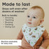 Copper Pearl 4 Pack Soft Cotton Baby Bibs for Drooling and Teething, Adjustable for Newborns to Toddlers, Noah