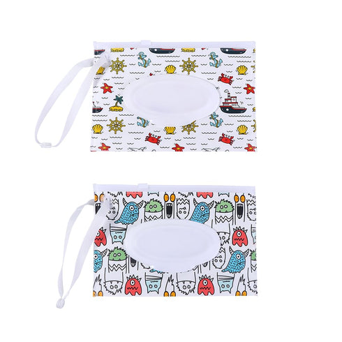 Generic 2/3/4 Pcs Wipes Dispenser Refillable Reusable Wipe Holder Wipe Pouch Case Wipe