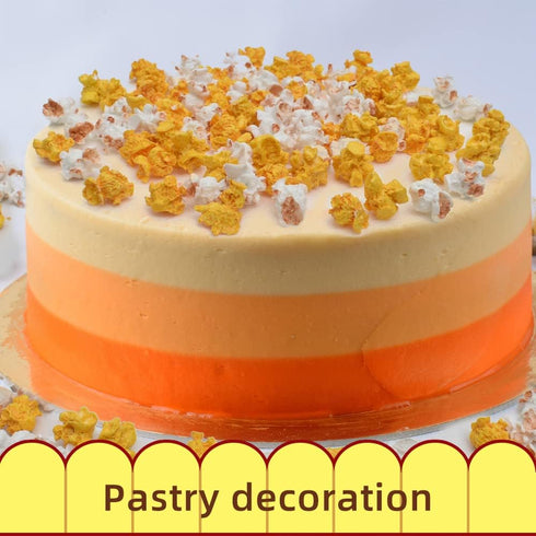 60 Fake Popcorn Miniature Resin Food Figurines Cute Slime Charms Handicraft Accessories for DIY Dollhouse Kitchen pcs