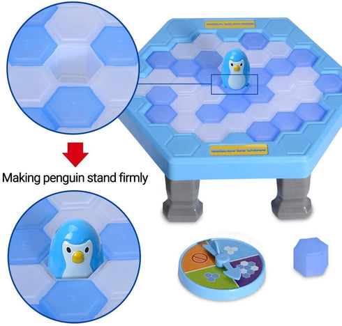 SS Save Penguin On Ice Game - Penguin Trap Break Ice, Family Party Ice Breaking Kids Puzzle Table Knock Block