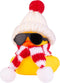 Christmas Rubber Ducks Toys, Yellow Duck Car Ornaments for Dashboard Decorations
