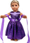 TianBo 18 Inch Doll Clothes Doll Accessories - Beautiful Purple Dress with Dots