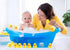 Bath Duck Toys 12 PCS Yellow Rubber Ducks Squeak & Float Ducky Baby Shower Pool Toy for Toddlers Kids
