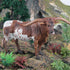Gemini&Genius Longhorn Cow Toy Action Figure, 6 Inches Length, Hand Painted, Realistic and Durable Farm Animal Toys for