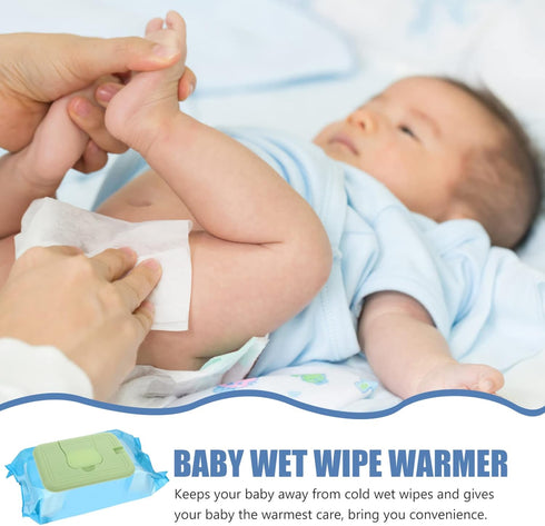 Portable Baby Wipe Heater - Newborn Diaper Wipe Warmer (Green)