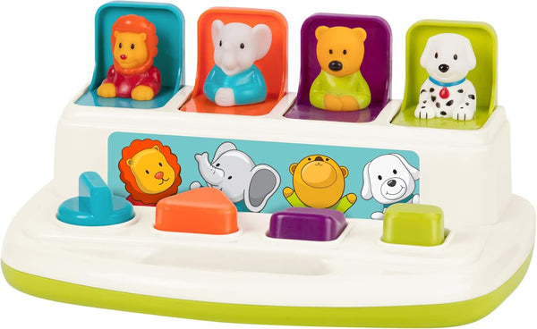 Battat Cause and Effect Toy Developmental Toy with Buttons & Colors Color