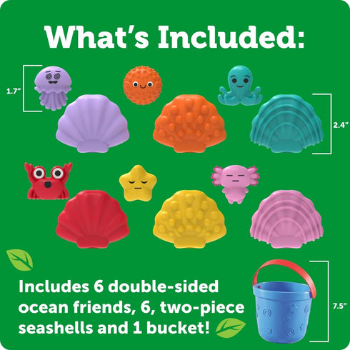Learning Resources Ocean Emotions Seashells, Ocean Animals Figures, Seaside Game, Sand Toys, Sensory Toys, Sensory Bin