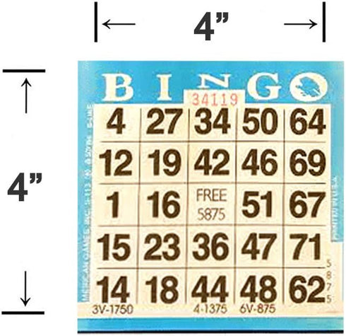 American Games 1 10 200 (4" 10 Bingo Paper Game Cards - Card - Bingo Sheets - Books - Standard Size Square) - Colors