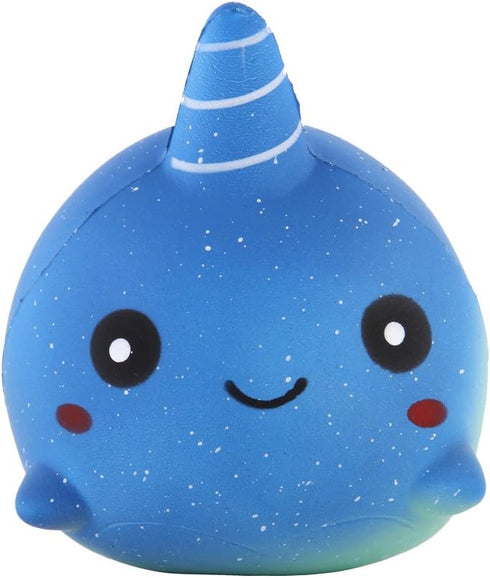 Anboor 4.7 Inches Kawaii Scented Baby Whale Narwhal Slow Rising Soft Animal Squishies Toys