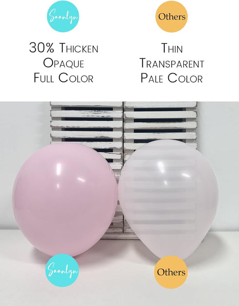 Soonlyn 140 Pack Rose Gold Balloons, 12 Inch Gold & Pink, Pink Confetti Arch Kit for Showers