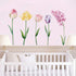 Runtoo Large Flower Wall Decals - Tulip Floral Wall Art Stickers for Bedroom and Nursery Decor