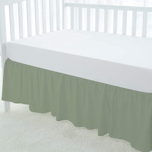 Linens Limited (28" 52" 14") 100% 800 Count 14" Nursery Crib Toddler x x Egyptian Cotton Thread Crib Skirt Dust Ruffle