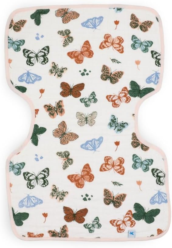 Unreleased Cotton Muslin Burp Cloth - Butterflies