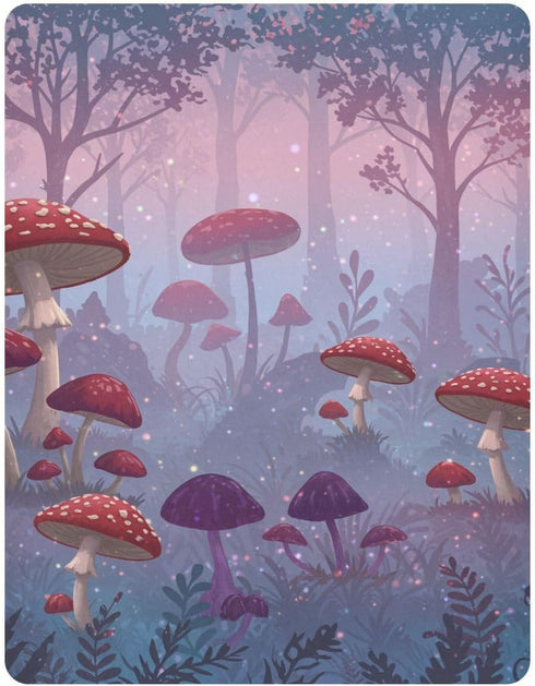YANENDIE 39 27 Inch Purple Forest Mushroom Crib Sheets - Boys & Girls Cotton Crib Sheet for Standard Crib and Toddler