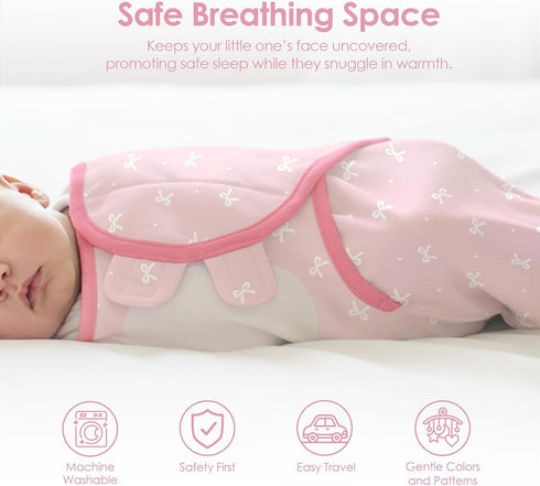 0-3 Baby Swaddle Blanket, Months, Cotton Arm-in Sleep Sack, Wearable Blankets Wrap for Newborn Infant