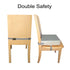 Dining Chair Heightening Cushion - Portable Adjustable Highchair Booster for Baby Toddler Kids, Washable Gray Seat Pad