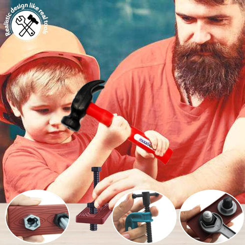 21 Pieces Kids Toy Tool Set with Power Play Tools, Educational Pretend Role Play Set & Handy Storage Box