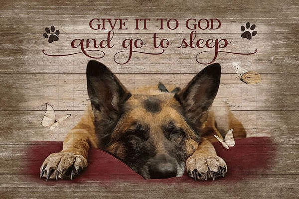 Wooden Jigsaw Puzzle - The German Shepherd is Sleeping, 1000 Pieces for Adults and Kids Fun Entertainment