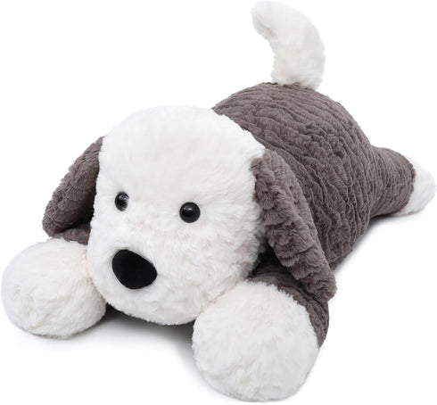 MorisMos 4Lbs Weighted Stuffed Animal - Large Microwavable Plush Dog Throw Pillow, 24inch Heatable Unscented