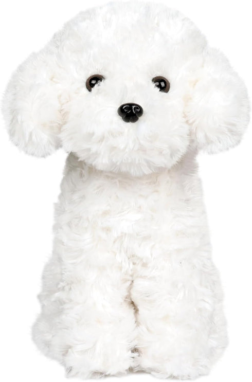 White Toy Poodle Stuffed Animal Dog, Plush Toy for Kids and Babies, Perfect Birthday & Easter Gift, 12.6"