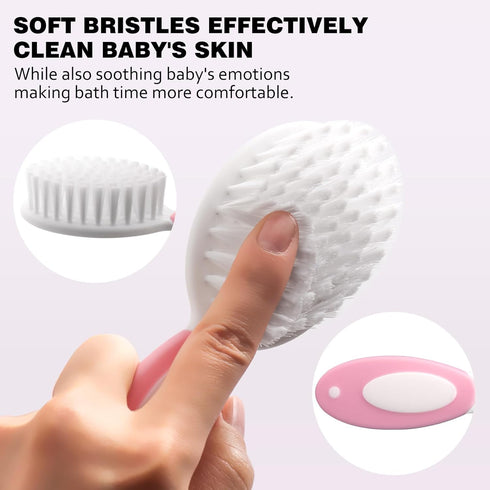 SetBaby Set 3 Set Set Set Baby Grooming Health Care Baby Brush Soft Bristles Piece Baby Care Baby Hair Brush and Comb
