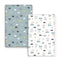 GRSSDER Stretchy Ultra Soft Jersey Knit Fitted Pack n Play Sheets Set, 2 Pack for Portable Cribs