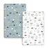GRSSDER Stretchy Ultra Soft Jersey Knit Fitted Pack n Play Sheets Set, 2 Pack for Portable Cribs