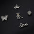 Rhinestone Bling Decoration Charms, Luxury Cute Jewelry Shoe Accessories for Women and Girls (Gold)
