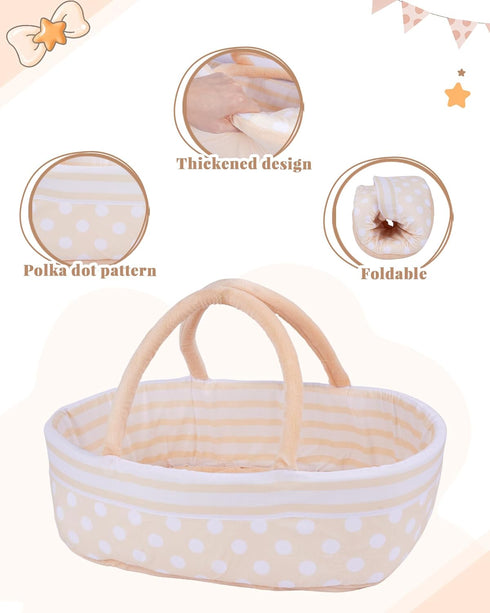 8 Set 17-22 Inch BABESIDE PCS Reborn Baby Doll Clothes with Bassinet for Dolls Babys Doll Clothes Outfit Accessories