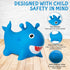 Blue Shark Bounce & Ride-on Inflatable Hopper - Toddler Toy with Pump for Fun Playtime