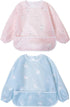 Little Dimsum Baby Bib with Pocket, Waterproof Toddler Bibs for Boys and Girls, Pack of 2 Colors