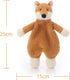 Apricot Lamb Stuffed Animals Security Blanket, Yellow Fox Infant Nursery Character Blanket, Luxury Snuggler Plush