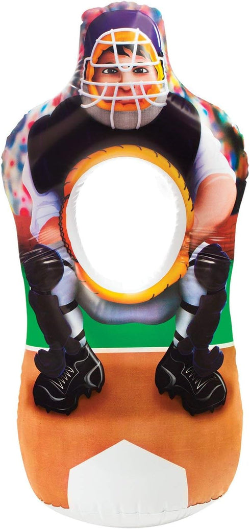 Toysmith Inflatable Sports Toss Game, Multicolor Football and Baseball Sports Games for Boys and Girls