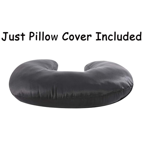 Pro Goleem Satin Nursing Pillow Cover Silk Feeling Soft Feeding Pillow Slipcover for Breastfeeding Moms Fits Standard