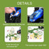 RC Truck Farm Tractor with 2 Rechargeable Batteries, 1/24 High Simulation Vehicle with Lights for Kids 3-6