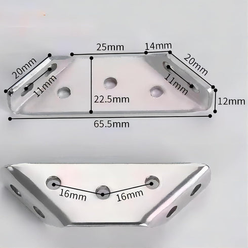 BellRhein 20PCS 140 Universal Stainless Steel Furniture Corner Connector, Shelf Brackets Silvery, for Furniture Corner