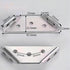 BellRhein 20PCS 140 Universal Stainless Steel Furniture Corner Connector, Shelf Brackets Silvery, for Furniture Corner