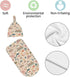 Nanyizly Set 0-6m Trees and Boats Newborns Beanie Swaddle Blanket Baby Receiving Blankets for Infant Boy Girl Swaddle