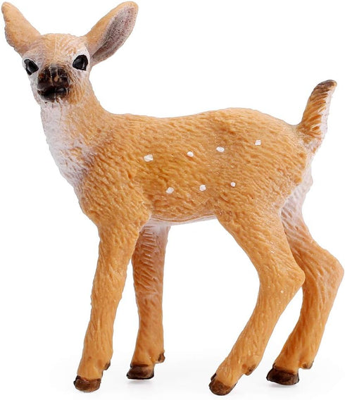 Forest Animal Figures Cake Toppers - Woodland Creatures Toy Figurines Set (5pcs Forest Animals)
